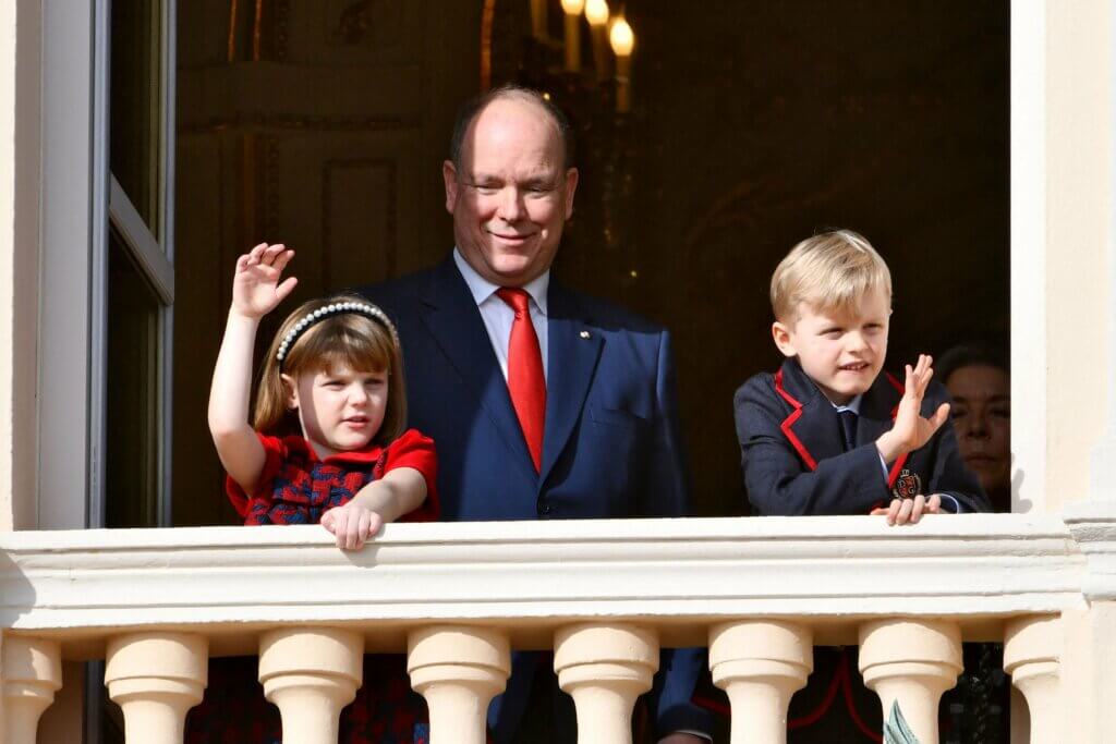 Le prince Albert de Monaco, la princesse Gabriella et le prince Jacques