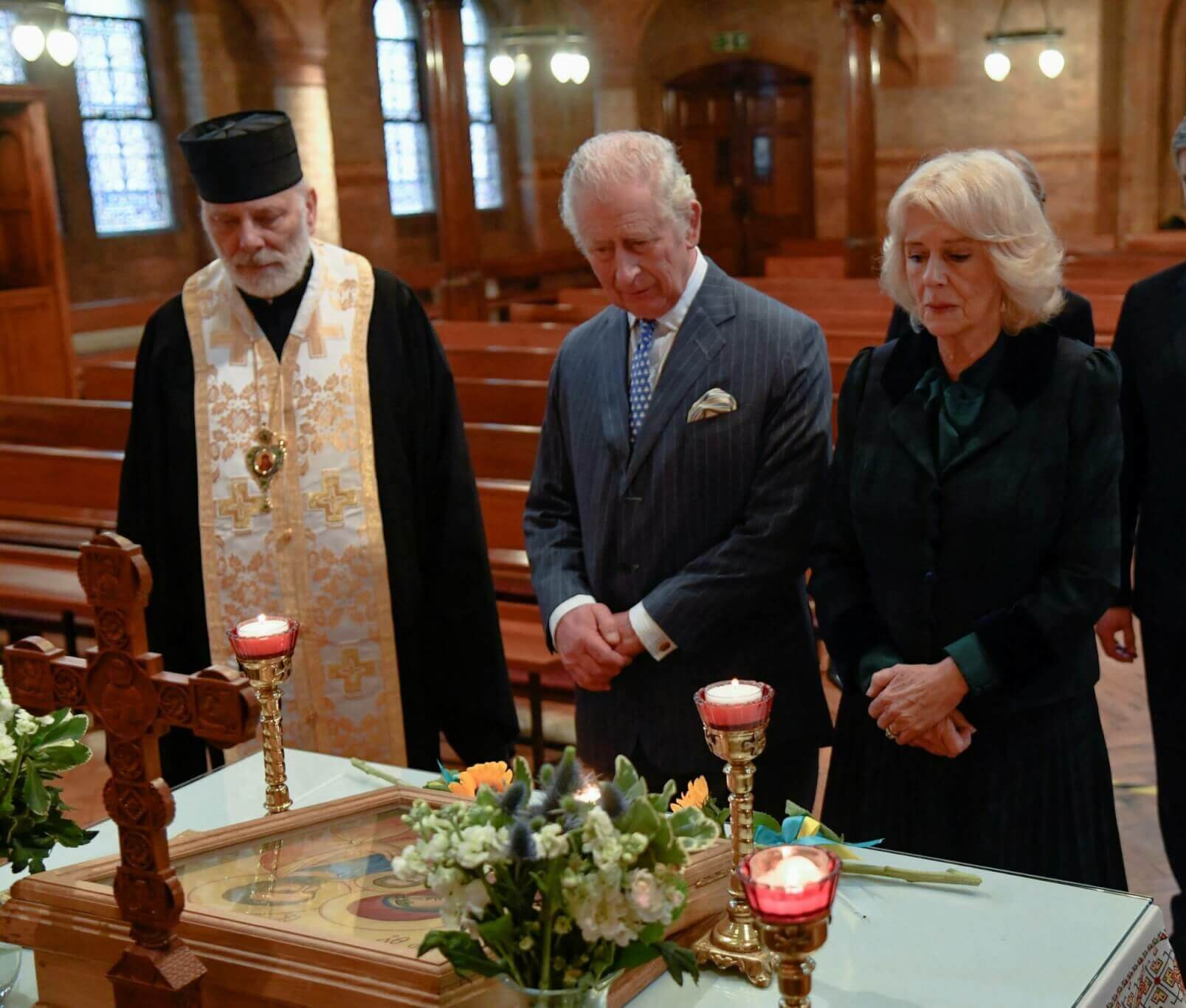 Le prince et la princesse de Galles dans une église ukrainienne à Londres