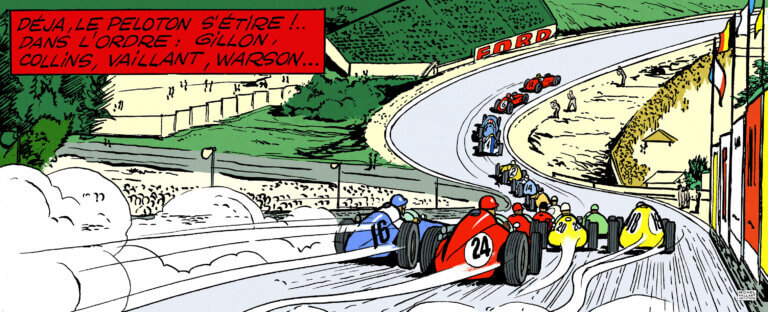 Un Michel Vaillant art strips de Jean Graton