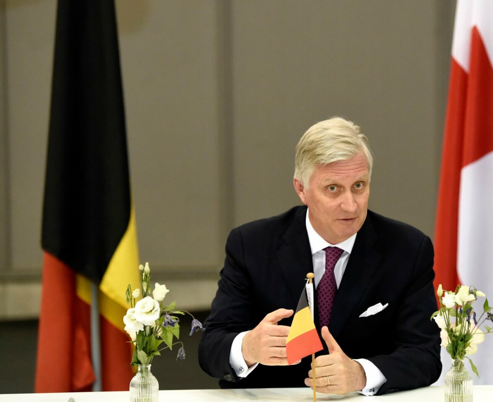 Le roi Philippe au centre d'accueil des réfugiés ukrainiens