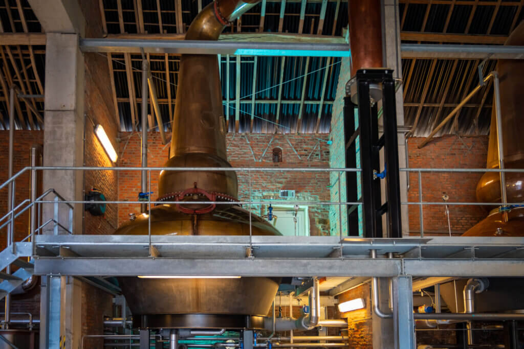 Un alambic historique de la distillerie Caperdonich