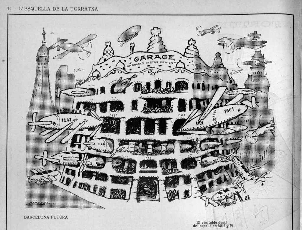 La caricature de la Casa Mila publiée dans le journal satirique L’Esquella de la Torratxa. © DR
