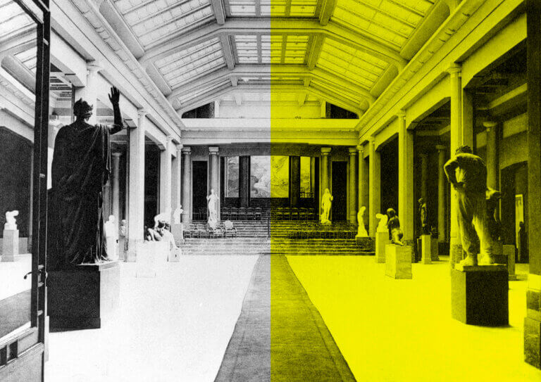 Hall Horta, Palais des Beaux-Arts, Brucxelles. Exposition inaugurale le 4 mai 1928. © Bozar Archives