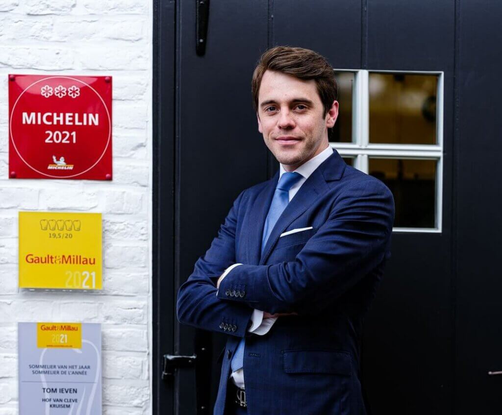 Tom Ieven, meilleur sommelier du monde et sommelier du Hof van Cleve