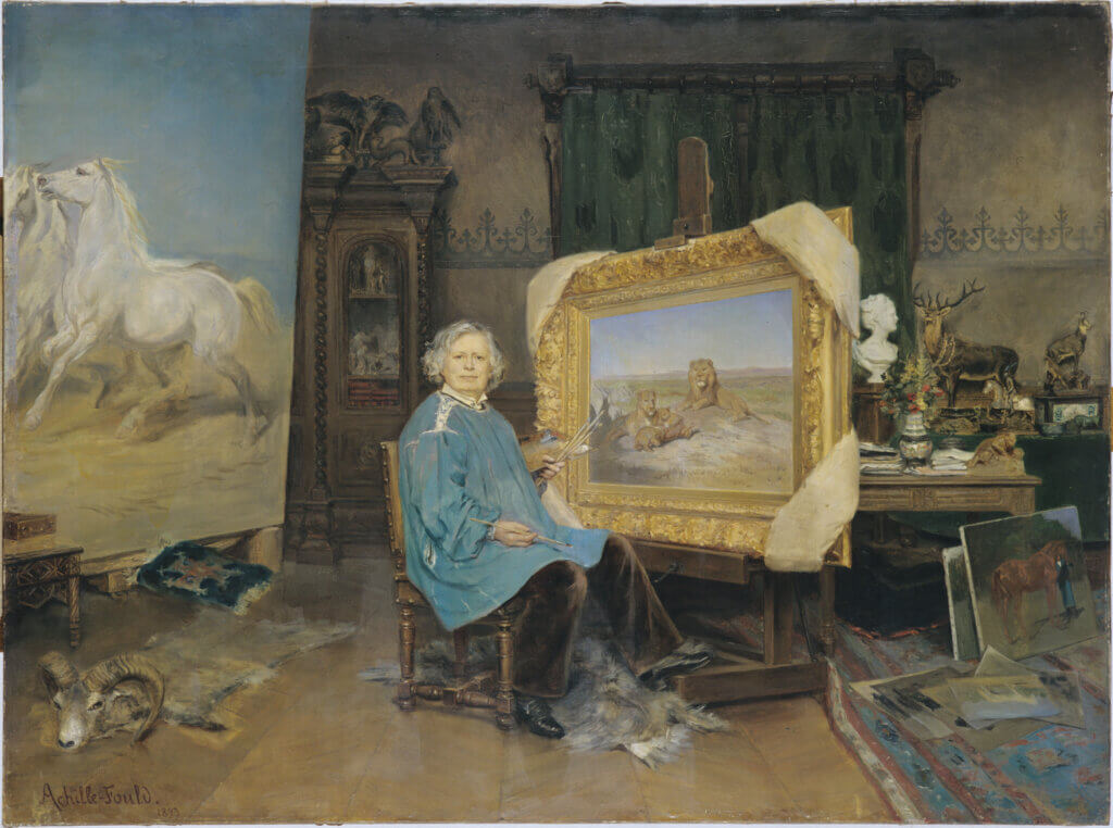 Rosa Bonheur dans son atelier en 1893 en George Achille-Fould © Musée des Beaux-Arts de Bordeaux, photo L. Gauthier