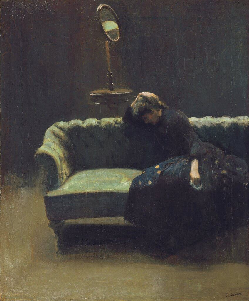 Walter Richard Sickert, Rehearsal, c. 1885-1886, huile sur toile © Christie’s Images / Bridgeman Images
