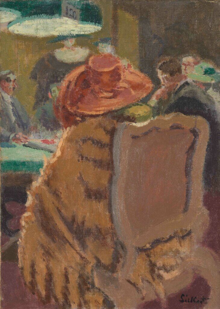 Walter Richard Sickert, Baccarat - the Fur Cape, 1920, huile sur toile © 2022 Tate Images