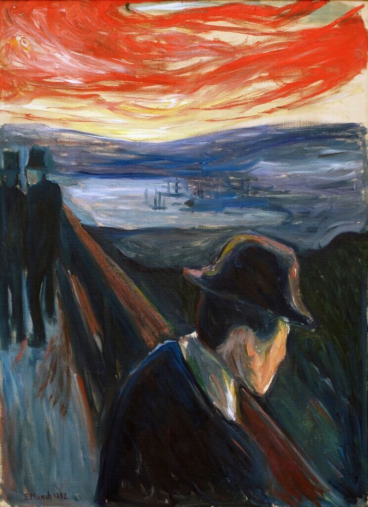 Humeur malade au coucher de soleil. Désespoir, 1892, huile sur toile, 103 x 98 cm © Thielska Galleriet, Tord Lund