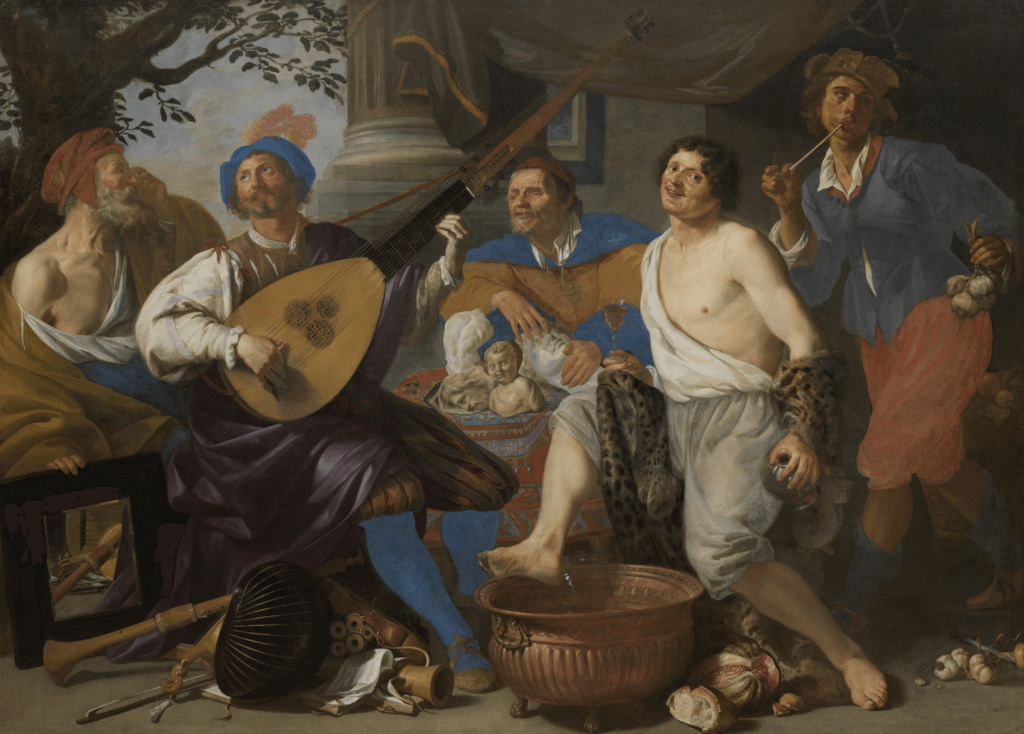 Theodoor Rombouts, Allegories des 5 sens, 1632, huile sur toiles, 207 × 288 cm © DR
