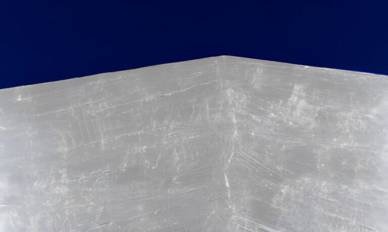 N°45-1971 Crête de montagne, 1971 acrylique, modeling paste et feuille de métal sur toile © Anna-Eva Bergman / Adagp, Paris, 2023 Photographie © Fondation Hartung-Bergman