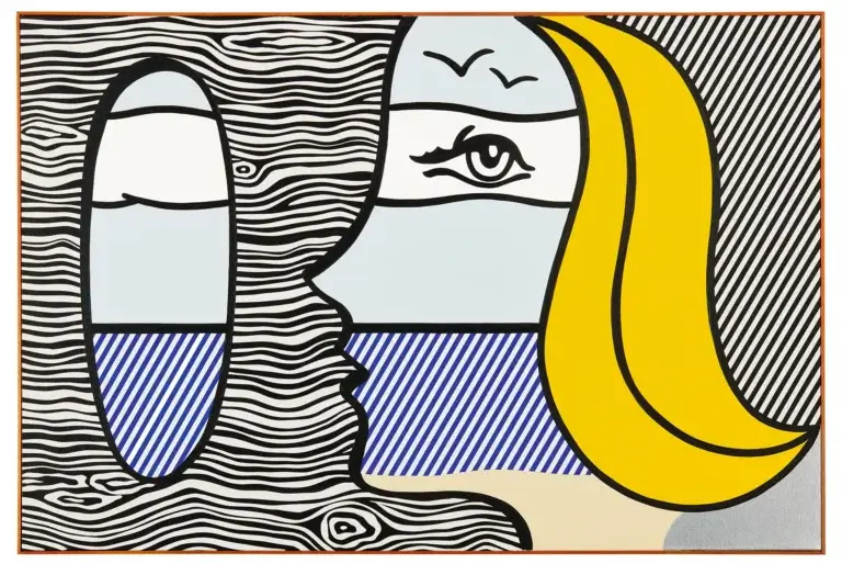 Roy Lichtenstein, Landscape, 1977, huile et magna sur toile 101,6 x 152,4 cm. Collection Carmignac © Estate of Roy Lichtenstein New York / Adagp, Paris, 2023.