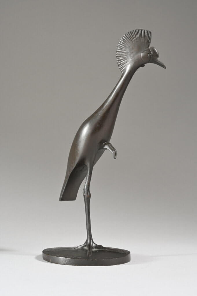François Pompon, Grue couronnée au repos, 1926-1933, bronze, 26,5 x 10 x 15,4 cm. © DR